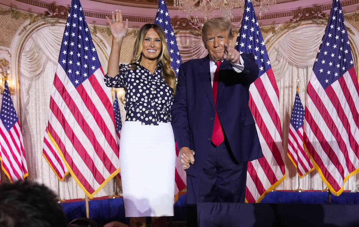 Melania in Donald Trump | Izidi volitev v ključnih državah, kot so Wisconsin, Pensilvanija in Michigan, bodo odločili, ali boste zakonca Trump še drugič stanovala v Beli hiši. To so tudi države, kjer ima veliko prebivalcev vzhodnoevropske korenine.  | Foto Guliverimage