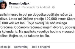 Roman Leljak z objavo na Facebooku razburil gasilce #video