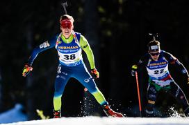 Pokljuka svetovni pokal šprint moški Miha Dovžan