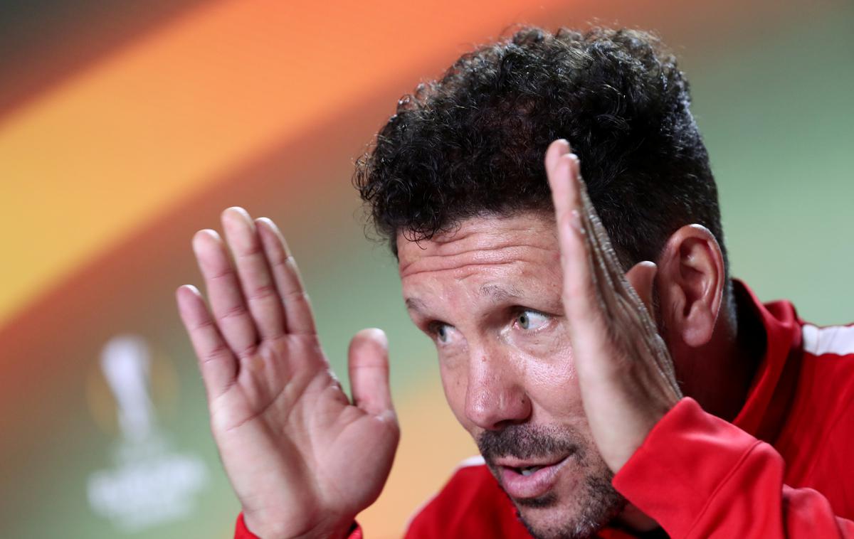 Diego Simeone | Diego Simeone je prepričan, da je Jan Oblak boljši vratar od Thibauta Courtoisa. Belgijec je bil izbran med pet najboljših, Slovenec ne. | Foto Reuters