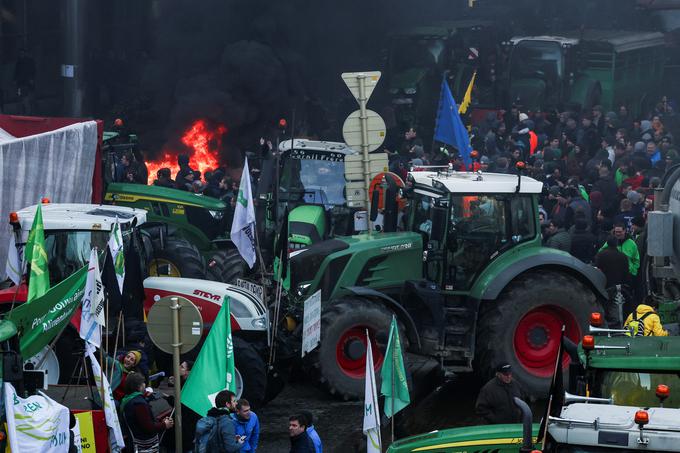 Protest kmetov v Bruslju | Foto: Reuters