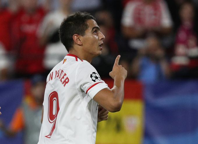 Wissam Ben Yedder je bil nesporni junak torkovega večera na štadionu Ramona Sancheza Pizjuana.
 | Foto: Reuters