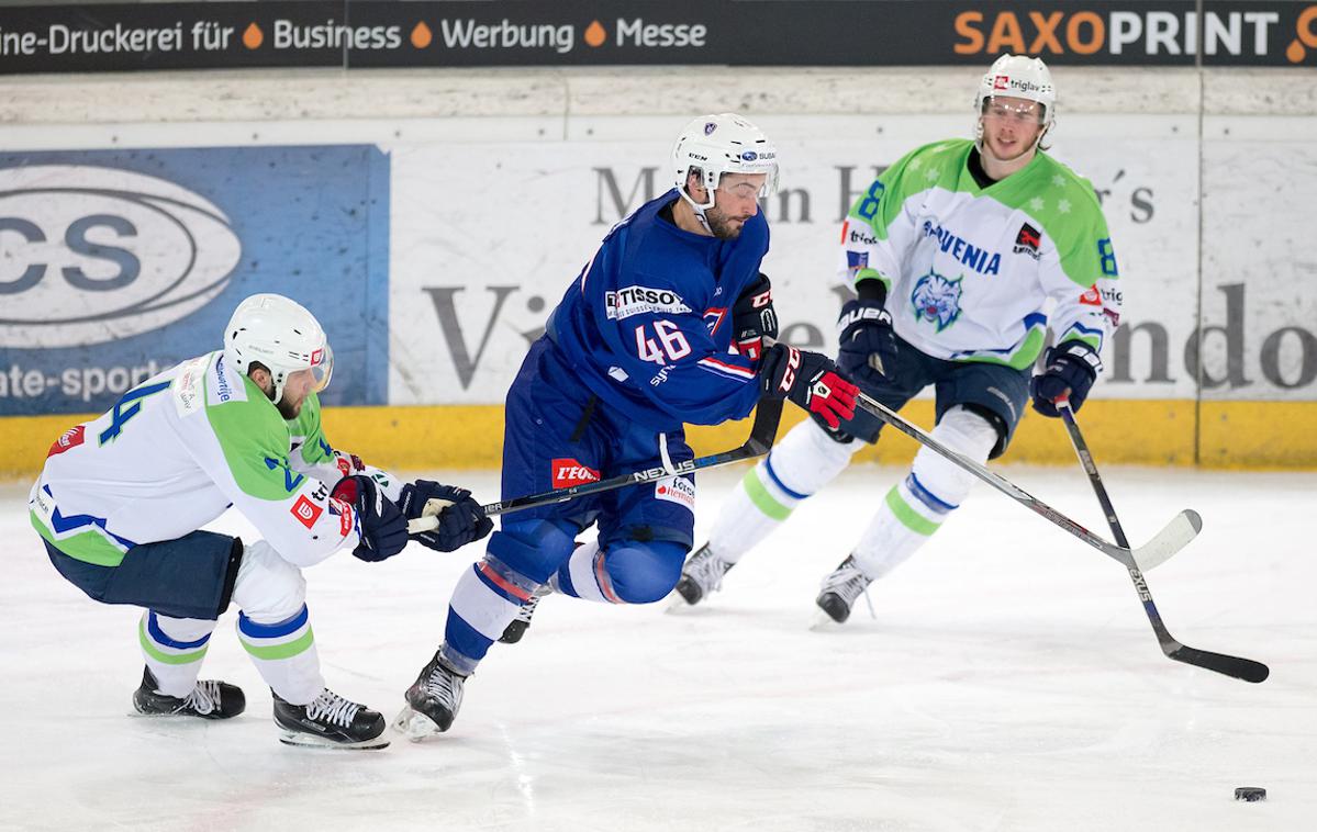 slovenija francija hokej | Slovenska hokejska reprezentanca je na zadnji tekmi turnirja v Latviji z 0:3 izgubila s Francijo. | Foto Sportida