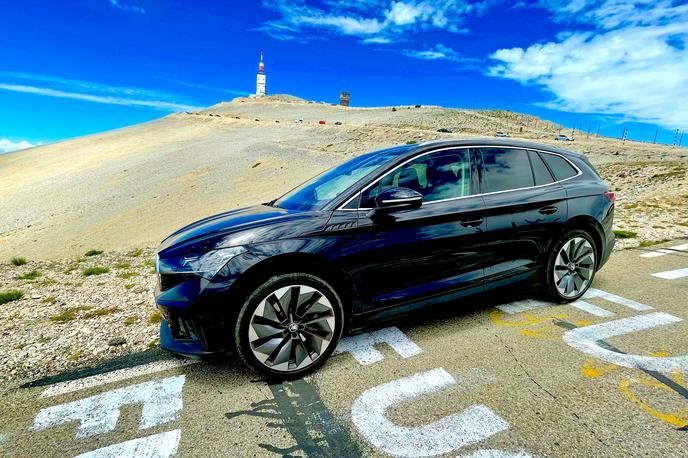 Mont Ventoux Škoda Enyaq | Najdaljši električni potep v naši redakciji - s škodo enyaq na Dirko po Franciji.  | Foto Gregor Pavšič