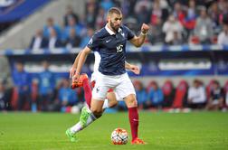 Benzema spet v francoski reprezentanci, nemška brez Reusa