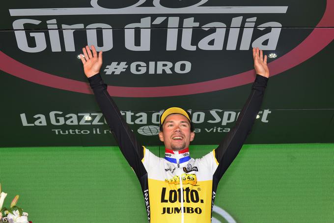 Ko je Primož Roglič leta 2016 postal član današnje ekipe Jumbo-Visma, se je ta imenovala Team LottoNL-Jumbo. Glavni sponzor je bila nizozemska nacionalna loterija. Vse od leta 2019 se je ekipa imenovala Jumbo-Visma. | Foto: Guliverimage