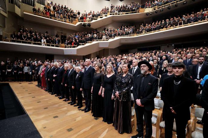 Prešernova proslava | Najvišje državno priznanje s področja kulture, Prešernovo nagrado za življenjsko delo, sta prejela pesnica Erika Vouk in baletnik ter koreograf Henrik Neubauer.  | Foto STA