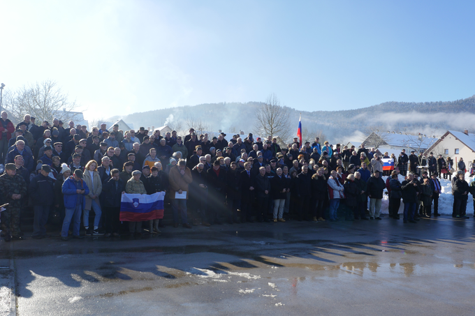 Kočevska Reka postroj teritorialna obramba slovenska vojska obletnica slovesnost igor bavčar | Foto: STA ,