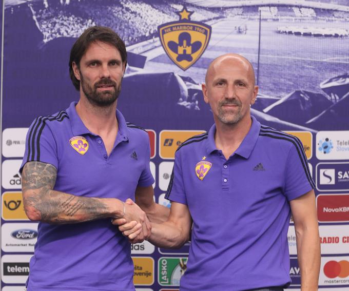 Damir Krznar v Ljudskem vrtu tesno sodeluje s športnim direktorjem Markom Šulerjem. | Foto: NK Maribor