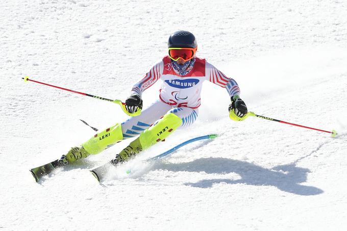 Na paraolimpijskih igrah v Pjongčangu je v veleslalomu zasedel peto mesto. | Foto: Getty Images