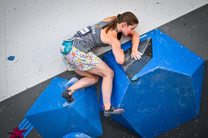 Belgijka Chloe Caulier je vrh tretjega balvana dosegla v zadnji sekundi.  | Foto: Guliverimage/Vladimir Fedorenko