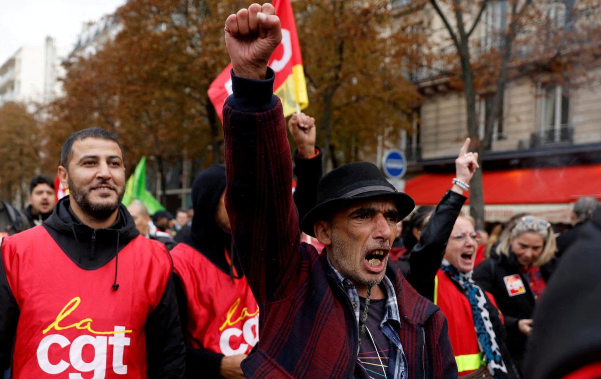 Francija protesti | Več francoskih sindikatov, čeprav ne vsi, je za torek napovedalo nacionalni dan stavke, ki naj bi prizadela cestni in železniški promet ter javni sektor. | Foto Reuters