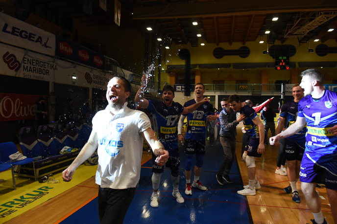 OK Merkur Maribor ACH Volley 5. tekma finala DP 2020/21 Sebastijan Škorc | "Vemo, da je braniti naslov težje, kot ga napadati, ampak pred odgovornostjo ne bežimo," pravi Sebastijan Škorc, ki je ostal na mestu glavnega trenerja prvakov iz Maribora.  | Foto Miloš Vujinović/Sportida