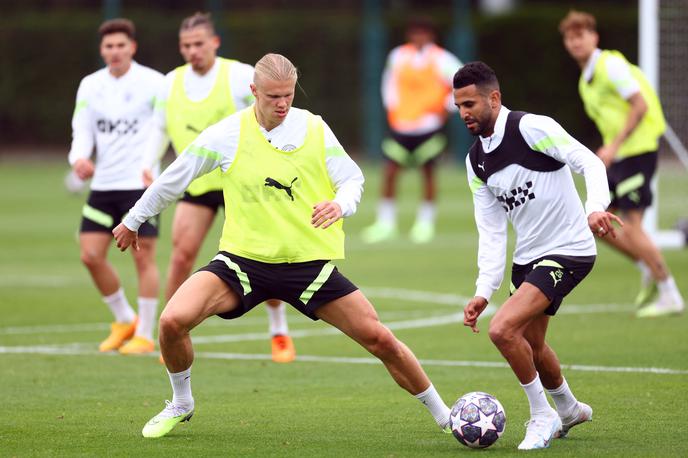 Manchester City Erling Haaland | Erling Haaland in soigralci so še zadnjič trenirali v domačem trening centru. | Foto Reuters