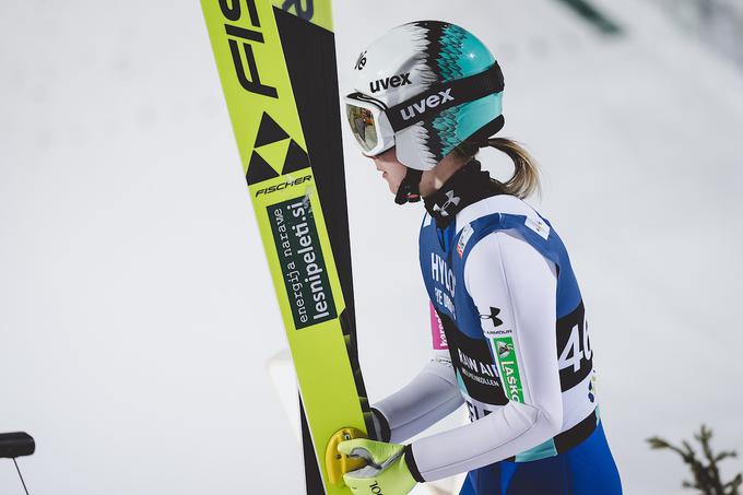 Ema Klinec je po sedmih drugih mestih končno stopila na najvišjo stopničko na zmagovalnem odru. | Foto: Guliverimage/Vladimir Fedorenko