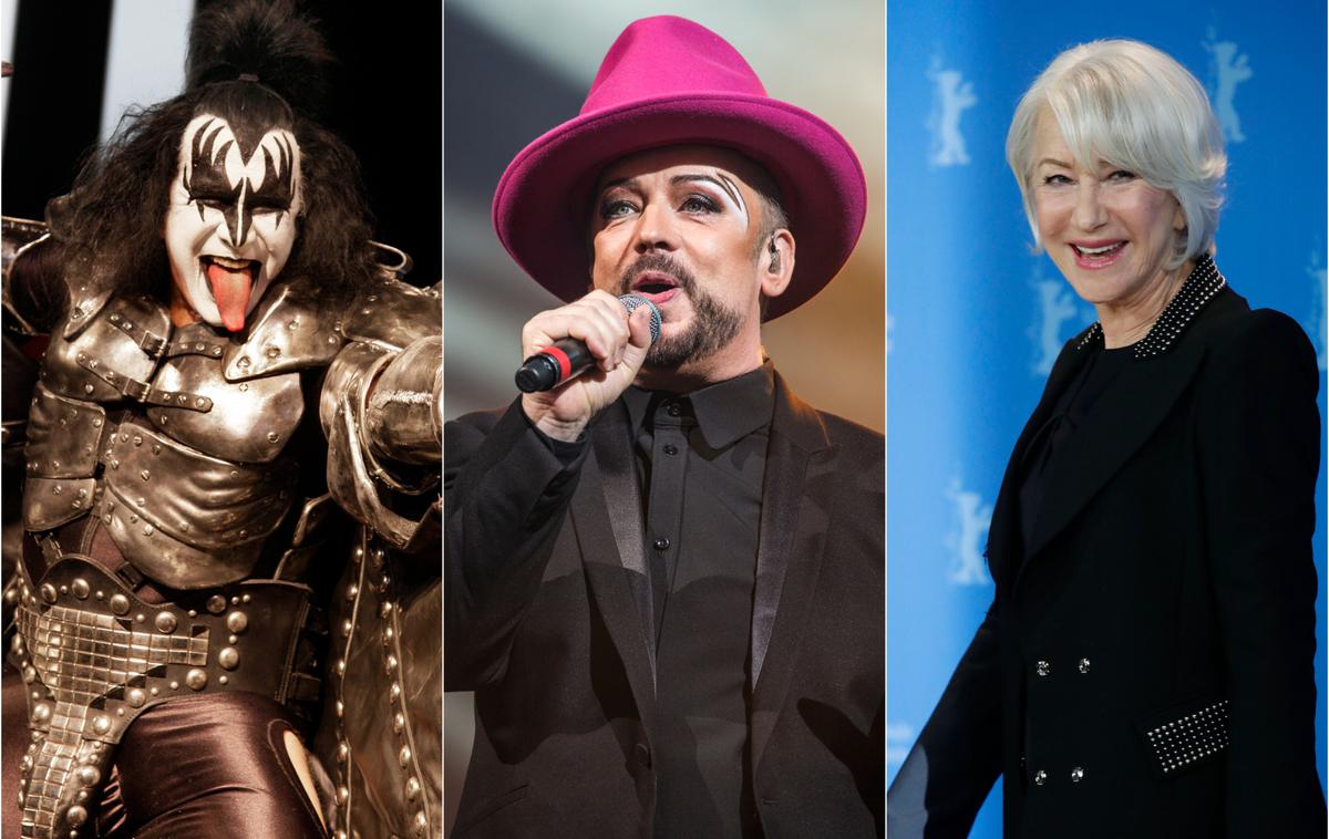 Gene Simmons, Boy George, Helen Mirren | Gene Simmons, Boy George in Helen Mirren so med zvezdniki, ki so podprli sodelovanje Izraela na evrovizijskem izboru. | Foto Guliverimage