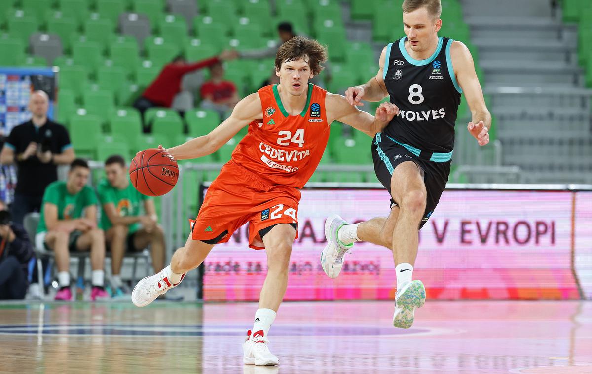 Cedevita Olimpija Wolves Vilnius Jaka Klobučar | Jaka Klobučar je v lanski sezoni igral za Cedevito Olimpijo, zdaj bo oblekel dres Slovana. | Foto www.alesfevzer.com