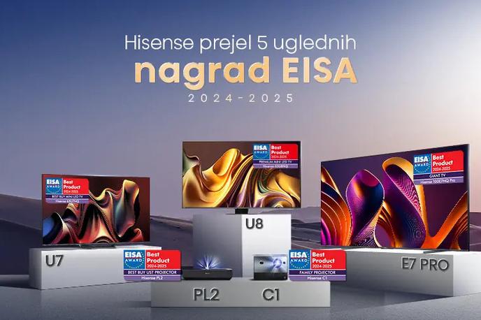 Hisense prejel 5 uglednih nagrad EISA (foto Hisense) | Hisense je prejel pet uglednih nagrad EISA. | Foto Hisense