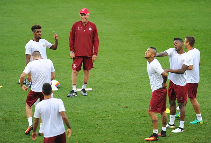 Nogometaši Bayerna so bili na torkovem treningu v Madridu dobre volje. | Foto: Guliverimage/Getty Images