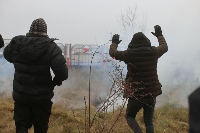 migranti poljska-belorusija | Poljski premier Donald Tusk je ruskega predsednika Vladimirja Putina in beloruskega predsednika Aleksandra Lukašenka obtožil, da migrante pošiljata na mejo s Poljsko, da bi destabilizirala EU. | Foto Reuters