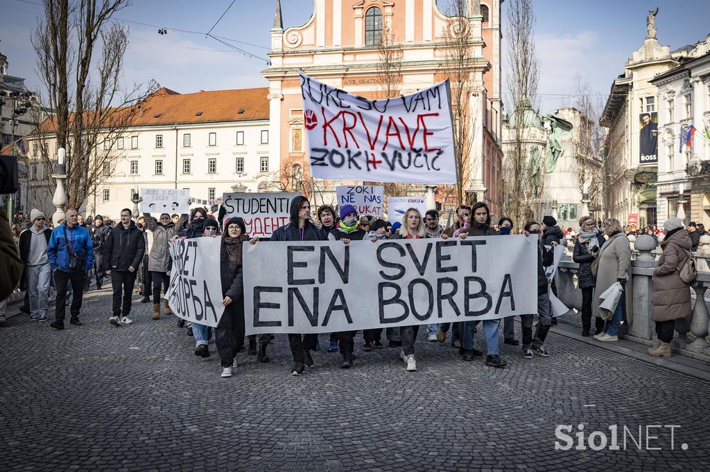 Shod v podporo študentov v Srbiji