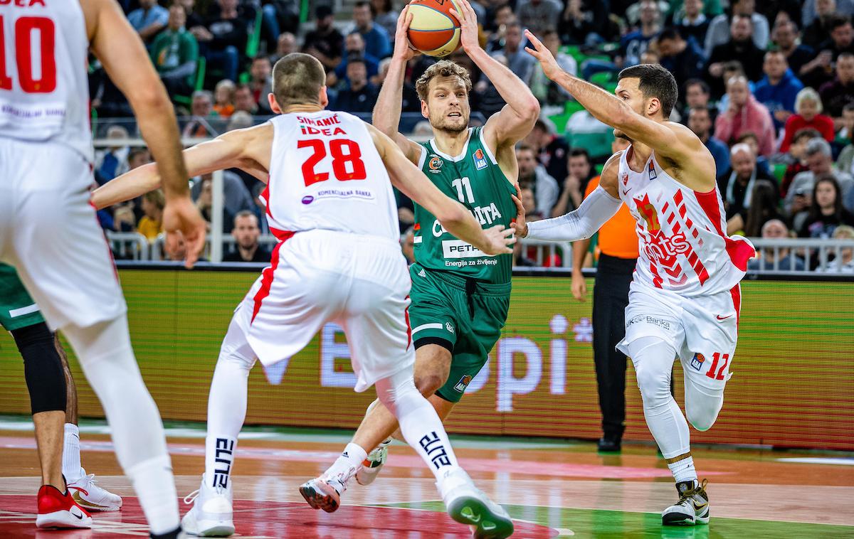 Cedevita Olimpija - Crvena zvezda | Cedevita Olimpija je opravila še s Crveno zvezdo. | Foto Grega Valančič/Sportida