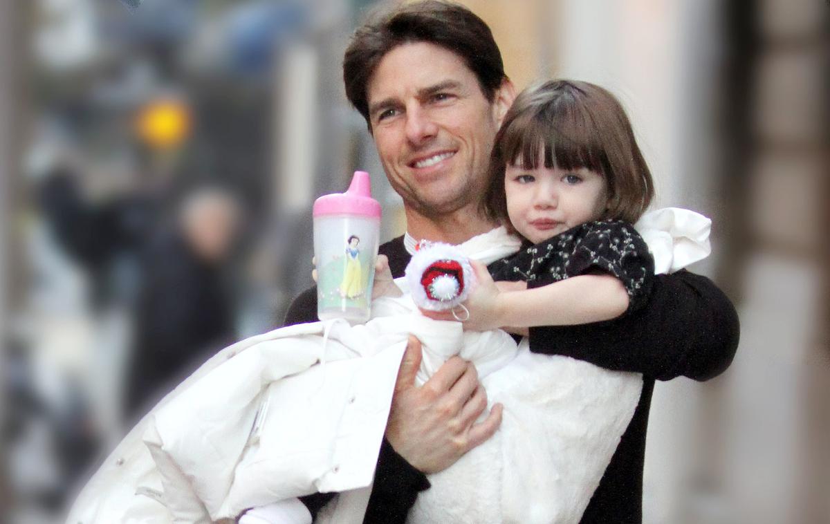 Tom Cruise in Suri Cruise | Suri Cruise je edina biološka hči Toma Cruisa, zato jo je po rojstvu z veseljem razkazoval fotografom. | Foto Profimedia