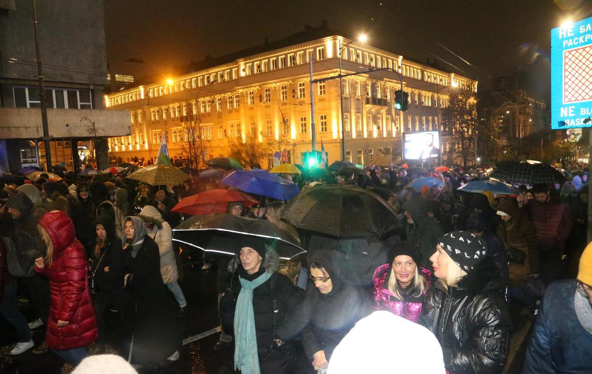 Beograd | Protestniki so poleg vnovične zahteve po odstopu premierja in novosadskega župana Milana Đurića zahtevali, da kazensko odgovarjajo vsi, ki so bili krivi za tragedijo. | Foto Pixsell