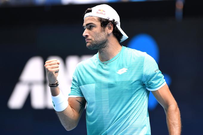 Matteo Berrettini je v sosedskem obračunu premagal Dominica Thiema. | Foto: Reuters