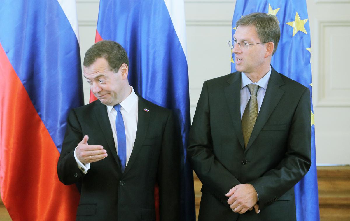 Miro Cerar, Dmitrij Medvedjev | Foto STA