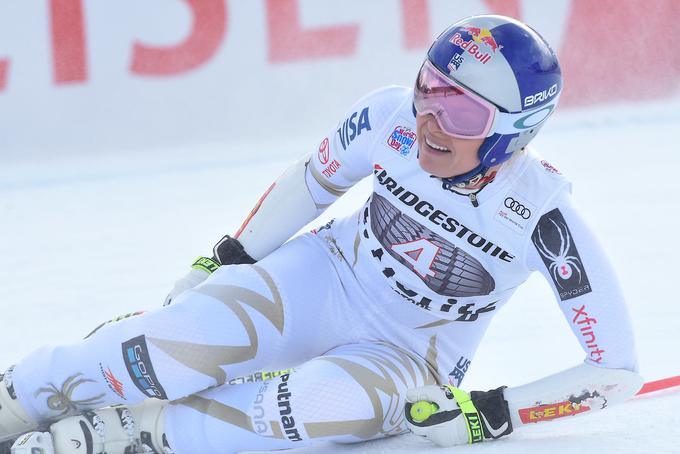 Lindsey Vonn je takole končala svoj sobotni nastop v St. Mortzu. | Foto: Sportida