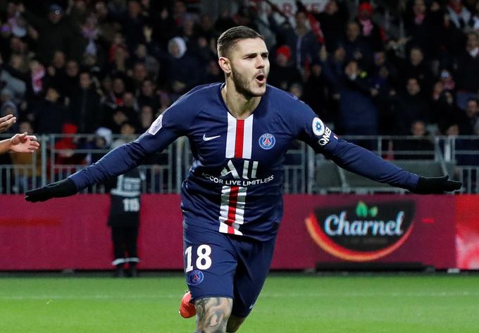 Mauro Icardi je v Parizu sprva igral kot posojen igralec Interja, zdaj je stoodstotni nogometaš PSG. | Foto: Reuters