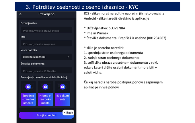 Navodila za potrditev identitete, ki so jih prejeli slovenski vlagatelji in vlagateljice v Conti. Kje natanko so končali zahtevani podatki, ne ve nihče.  | Foto: Posnetek  zaslona