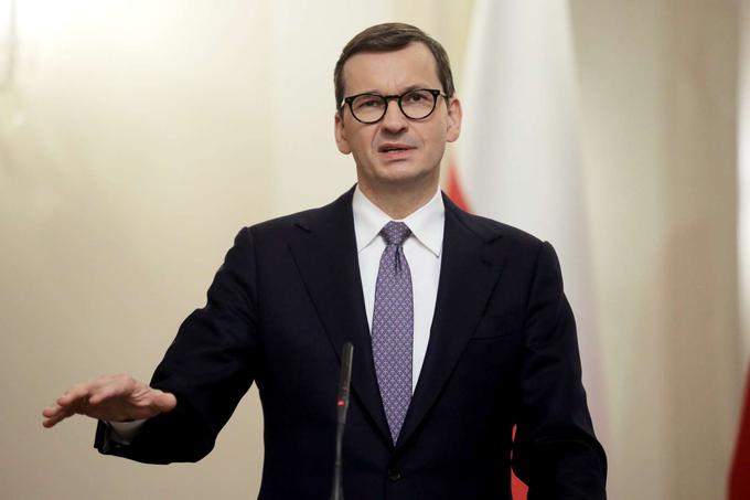 Mateusz Morawiecki je na novinarski konferenci poudaril, da si Poljska in Slovenija delita enako stališče glede varnosti. | Foto: STA ,