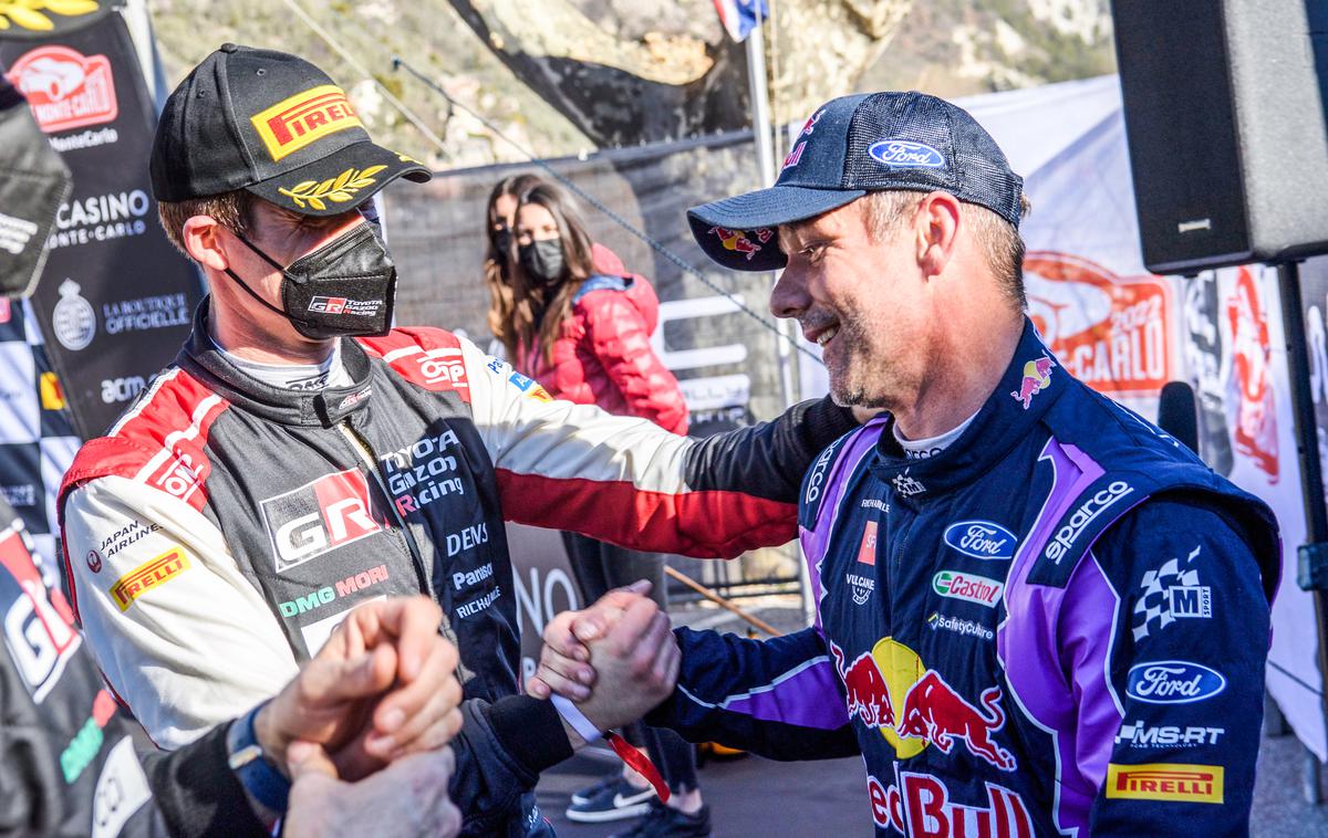 Ogier Loeb reli | Najboljša voznika relija zadnjih 20 let, ki imata skupno sedemnajst naslovov svetovnega prvaka. Včeraj je bil v Monaku srečnejši Sebastien Loeb. | Foto M-Sport