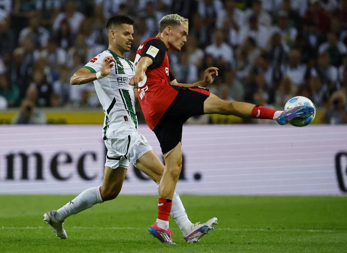 Bayer Leverkusen je silovito začel novo sezono. Florian Wirtz je ob koncu prvega polčasa zadel za 2:0. | Foto: Reuters