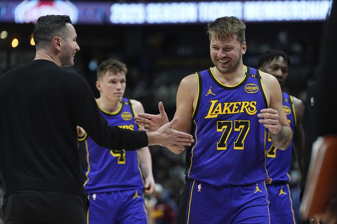 Luka Dončić Los Angeles Lakers | Luka Dončić je bil po tekmi široko nasmejan. | Foto Guliverimage