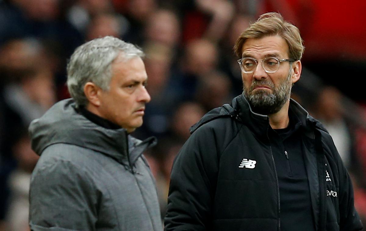 Jürgen Klopp Jose Mourinho | Jose Mourinho se je v karieri večkrat pomeril z Jürgenom Kloppom. | Foto Reuters