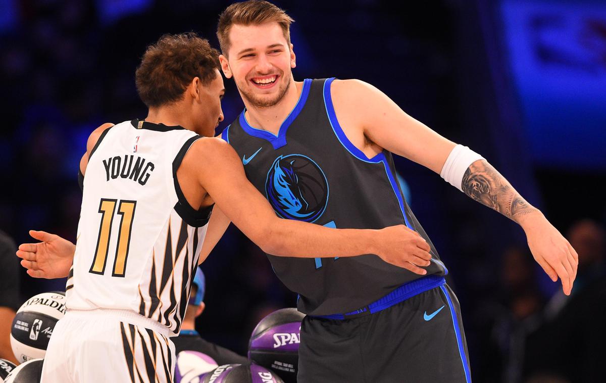 Luka Dončić Trae Young | Trae Young je bil s 47 točkami razpoložen, a je še vedno pri vsega šestih zmagah. | Foto Reuters