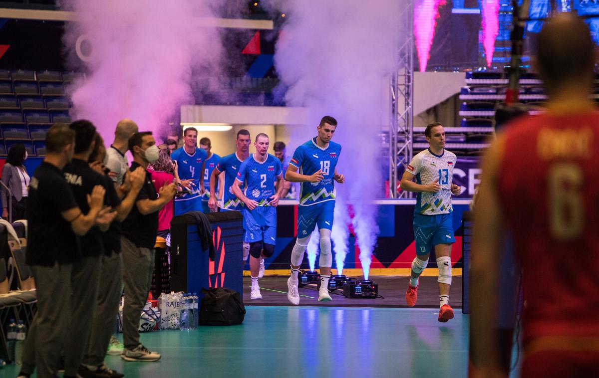 Črna gora - Slovenija, EP v odbojki 2021 | Slovenski odbojkarji se bodo v ponedeljek ob 16. uri za četrtfinale evropskega prvenstva pomerili s Hrvaško. | Foto CEV