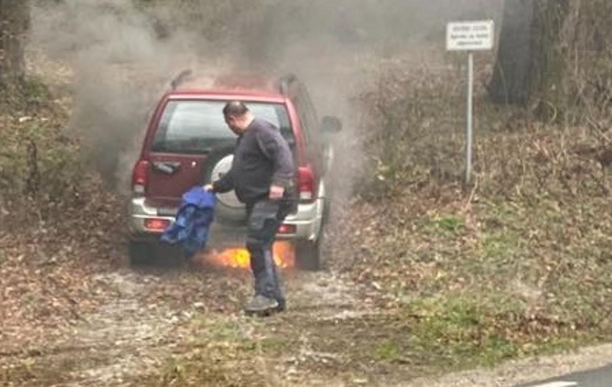 Požar | V primeru, da na cesti opazimo goreče vozilo, vselej čim prej o tem obvestimo center za obveščanje na številko 112. | Foto Facebook / RADARJI in POLICIJSKE KONTROLE OD KOLPE DO LJUBLJANE