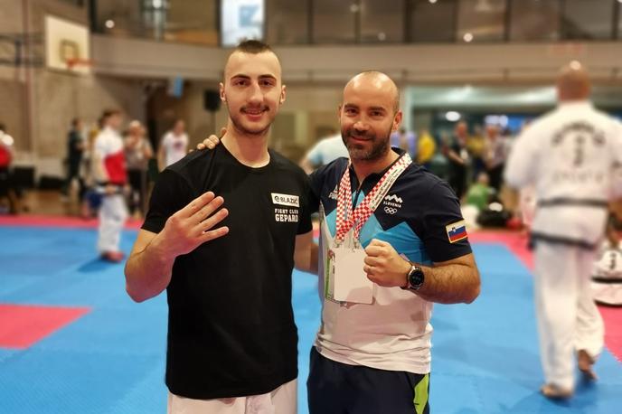 Ali Botonjić in Sanel Ljutić, taekwondo | Ali Botonjić in njegov trener Sanel Ljutić iz ljubljanskega kluba Gepard. | Foto ŠC Gepard