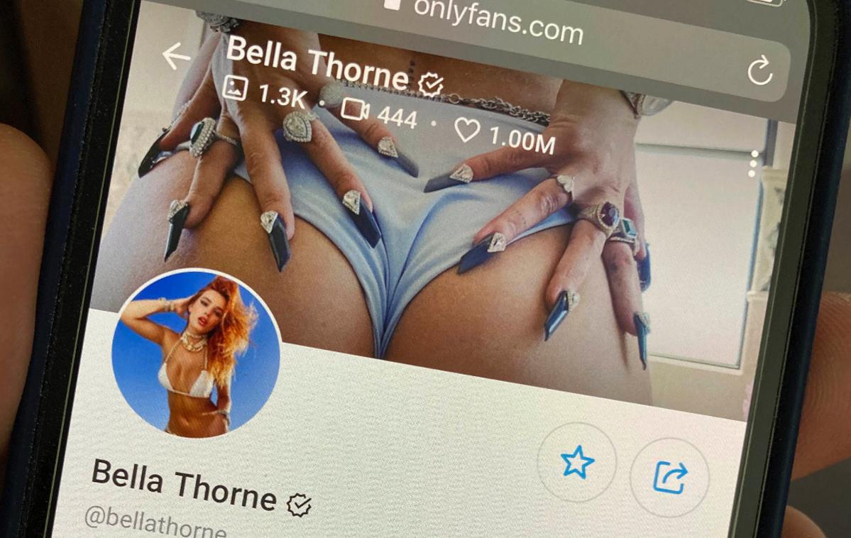 OnlyFans | Bella Thorne je ena od znanih igralk, ki na OnlyFans odlično zasluži. | Foto Guliverimage