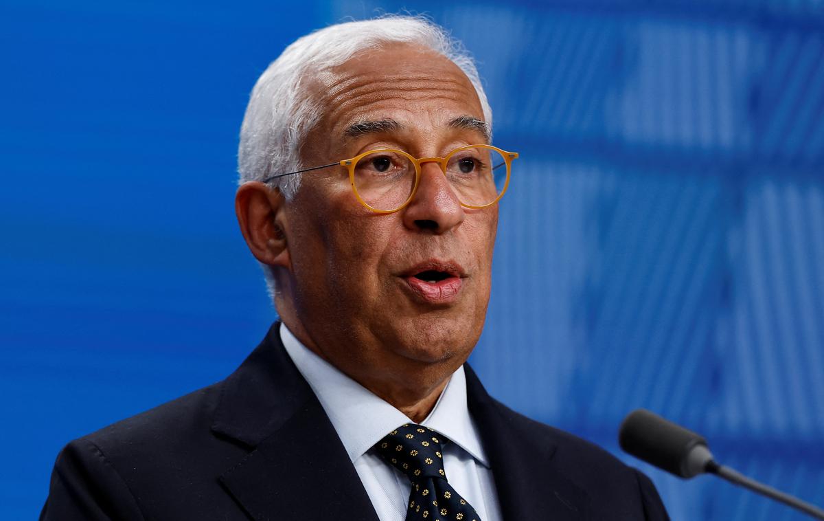 Antonio Costa | "Danes smo pokazali, da je Evropska unija kos izzivu, gradimo Evropo obrambe in stojimo Ukrajini ob strani," je po četrtkovem izrednem zasedanju voditeljev EU povedal Antonio Costa. | Foto Reuters