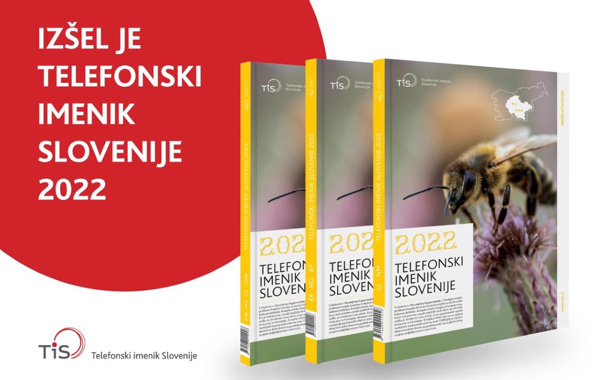 TIS 2022 | Telefonski imenik Slovenije 2022 v tiskani izdaji je na voljo v 16 Telekomovih centrih in na več kot sto prodajnih mestih pooblaščenih prodajalcev opreme in storitev Telekoma Slovenije po vsej Sloveniji. Dostopen je z današnjim dnem.  | Foto Telekom Slovenije