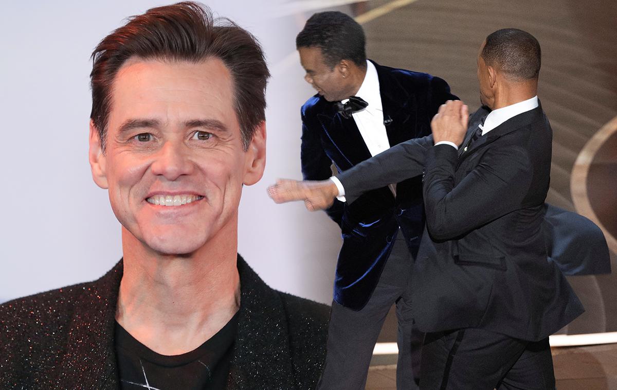 Jaim Carrey. Will Smith. Chris Rock. | Carrey je bil najbolj razočaran nad tem, da je Smith podelitev oskarjev izrabil za osebni spopad z Rockom. | Foto Reuters