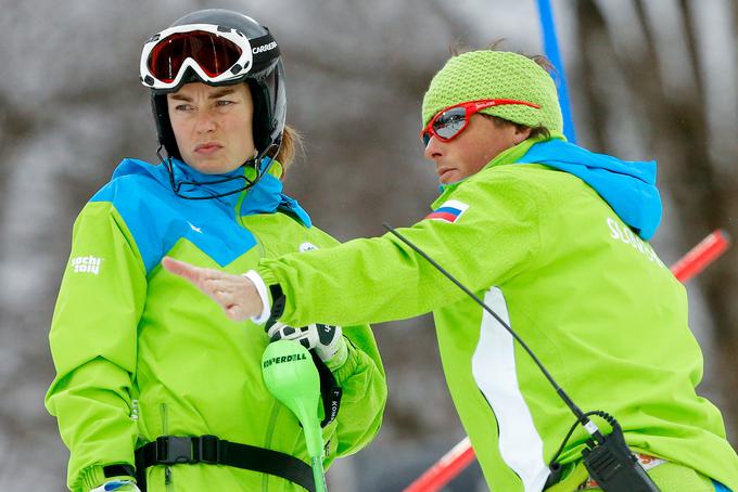 Prihodnji mesec bodo minila tri leta od zlate zimske pravljice Tine Maze v Sočiju, kjer je Črnjanki ob strani stal tudi Mauro Pini. | Foto: STA ,