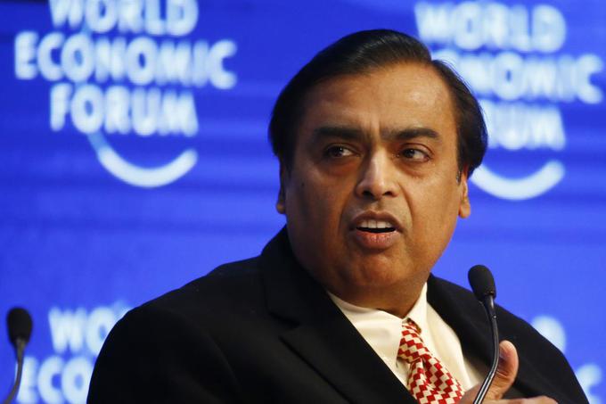 Mukesh Ambani je najbogatejši Indijec. Po podatkih medija Forbes vrednost njegovega premoženja znaša približno 21 milijard evrov. | Foto: Reuters