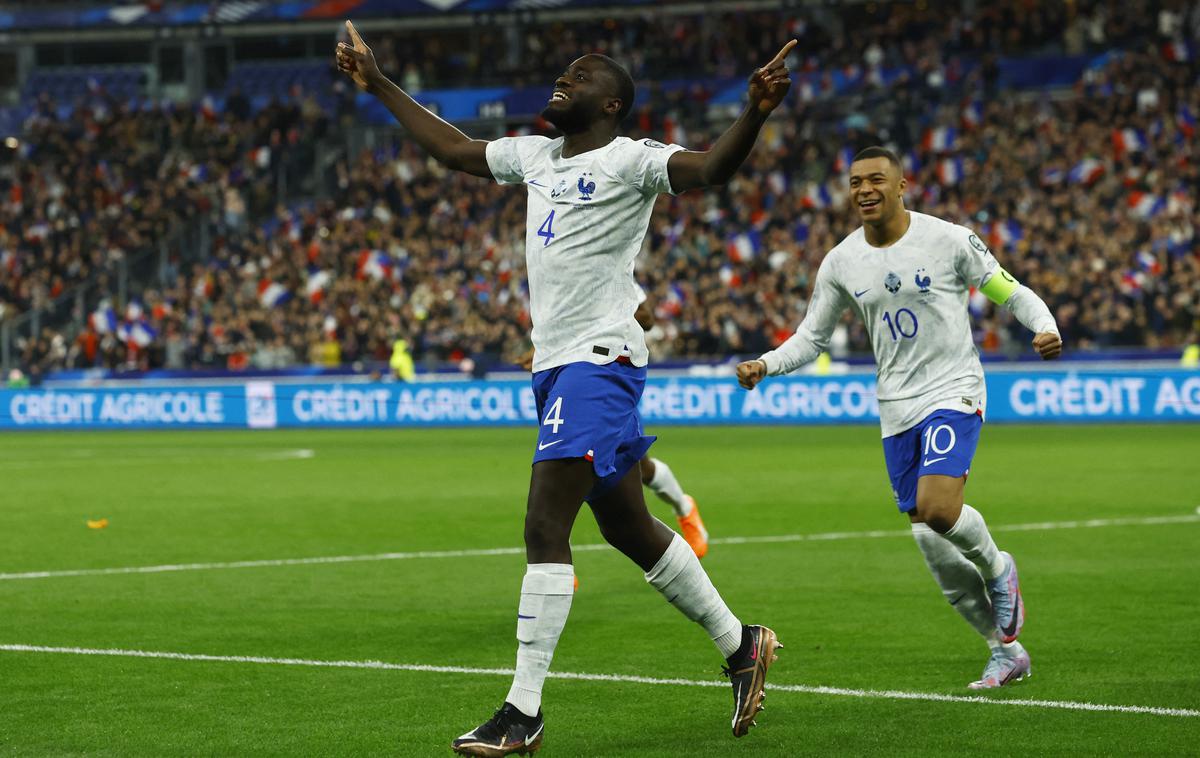 Francija  Dayot Upamecano | Dayot Upamecano je že v osmi minuti zadel za 2:0. Še hitreje so z 2:0 povedli Čehi, in sicer po treh minutah. | Foto Reuters