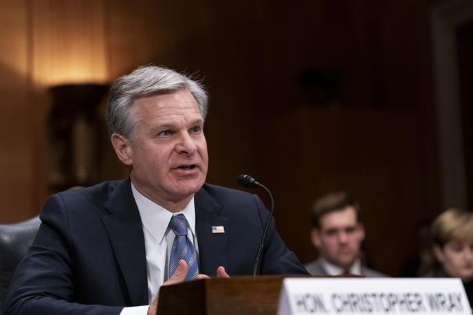 Christopher Wray, direktor FBI | Po njegovih besedah ZDA še vedno najbolj ogrožajo posamezni napadalci ali majhne celice radikaliziranih ljudi, ki želijo napasti tako imenovane mehke cilje, ki so slabše zavarovani. | Foto Guliverimage